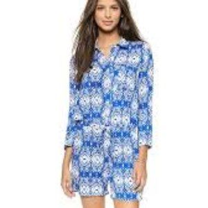 NWT FELICITE BLUE/WHITE BUTTON DOWN ROMPER 2‎